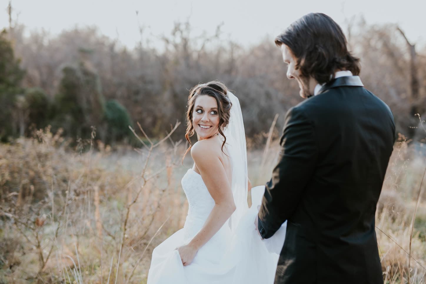 Wedding — couple · winter field