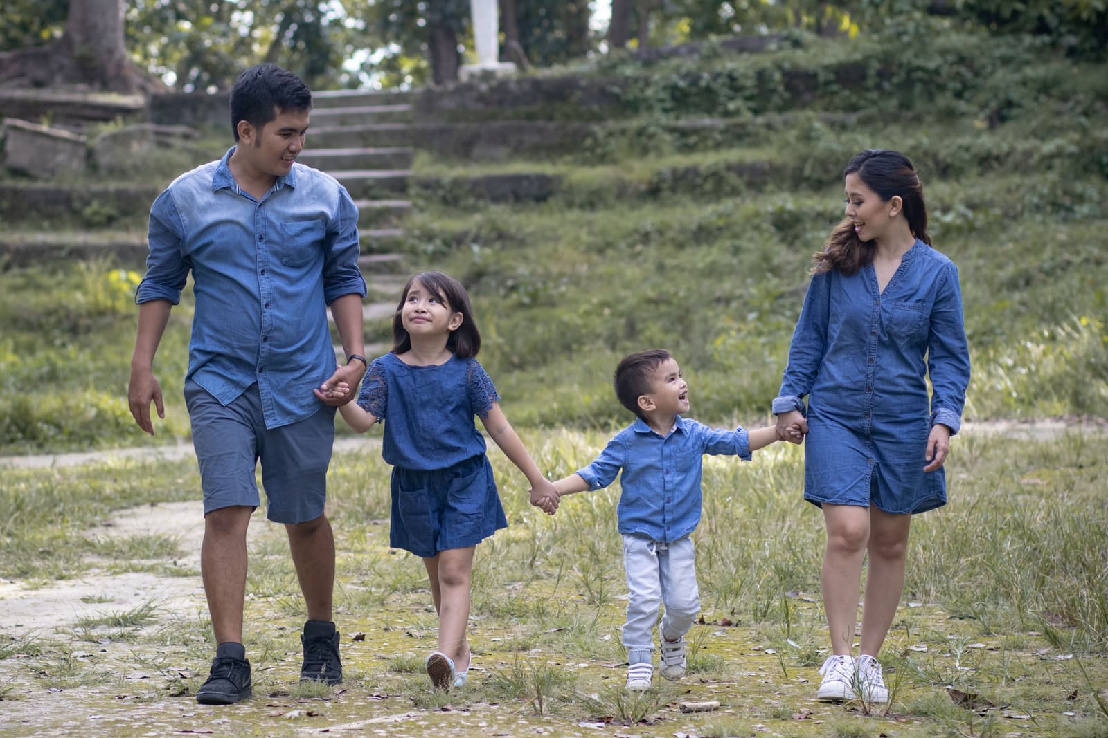 Family — four · park walk
